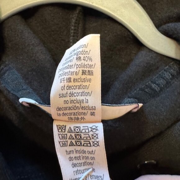 Victoria's Secret "Love Club" Black Pullover Hoodie Sz M - Picture 6 of 6